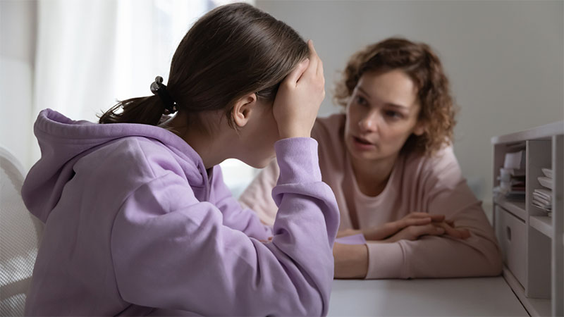 Student upset after receiving their exam results